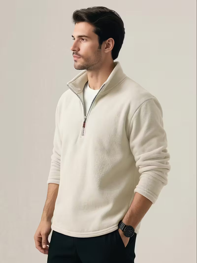Knit zip up sweater - Bruin