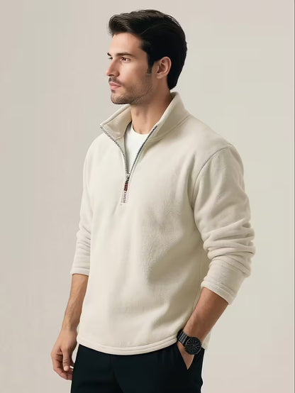 Knit zip up sweater - Bruin