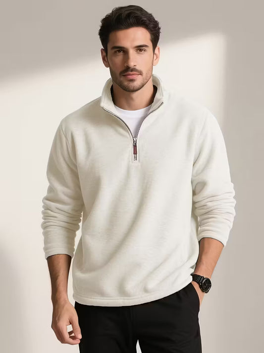 Knit zip up sweater - Bruin