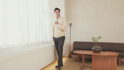 Knit zip up sweater - Bruin